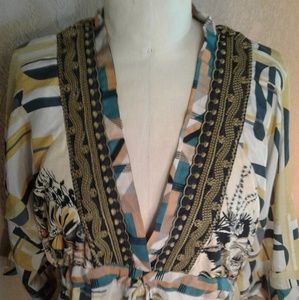 NWT Johnny Was Silk Print Tunic Sz L